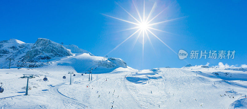 冬季滑雪胜地Hintertux, Tirol，奥地利